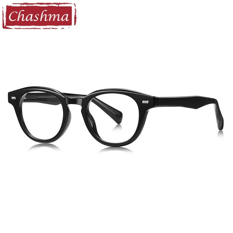 Chashma Ottica Unisex Full Rim Round Tr 90 Alloy Eyeglasses 774106 FuzWeb