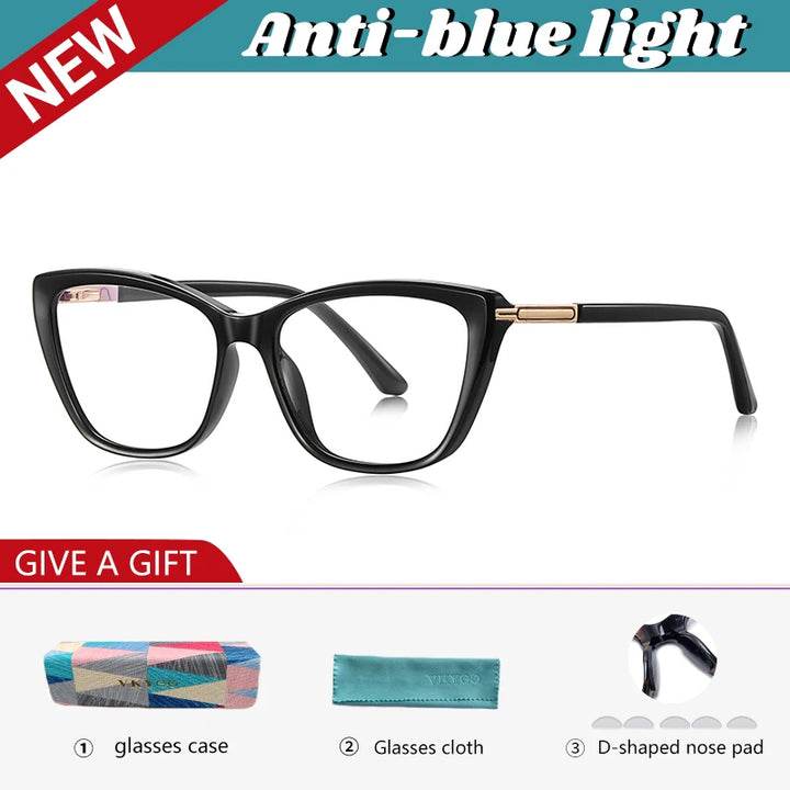 Vicky Women's Full Rim Cat Eye Tr 90 Titanium Reading Glasses 72233