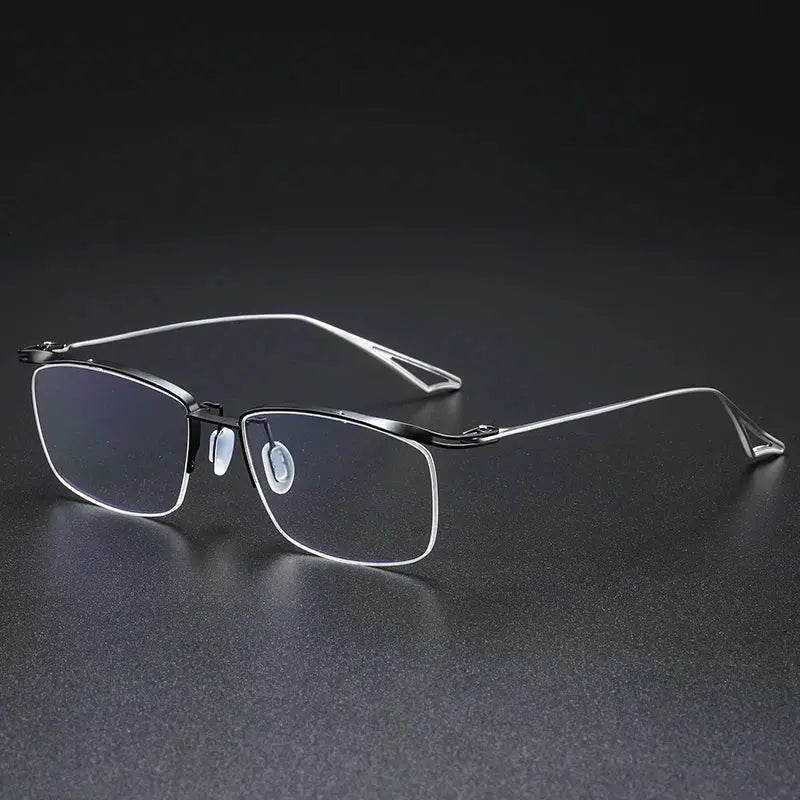 Aror Men's Full Rim Polygon Square Titanium Eyeglasses 56147.