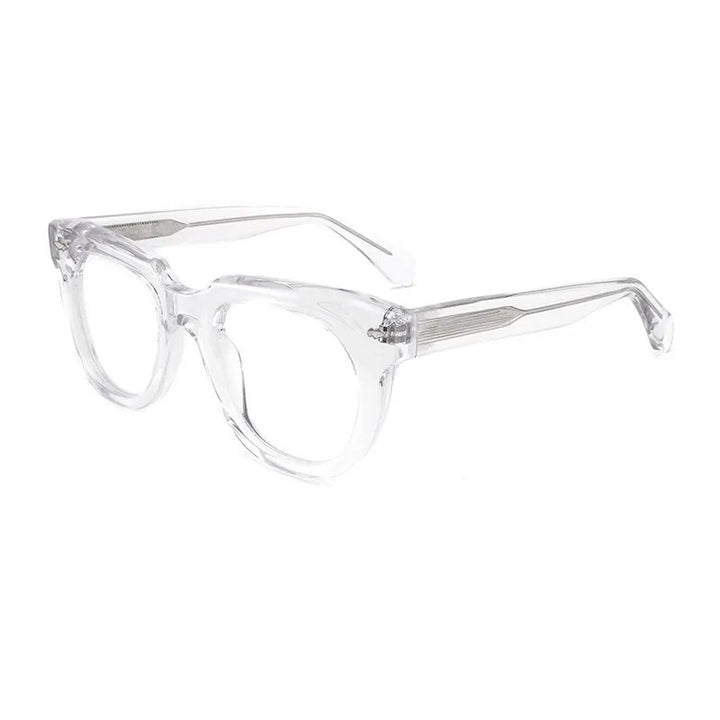 Gatenac Unisex Full Rim Square Acetate Eyeglasses Gxyj1134 Full Rim Gatenac Transparent  