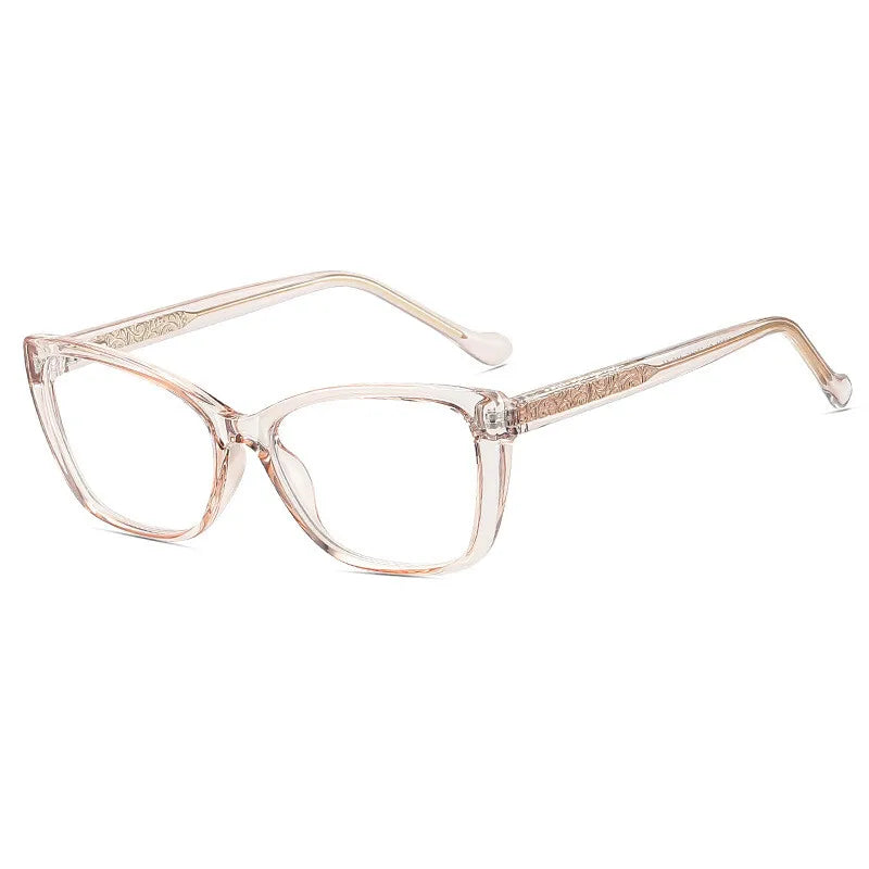 CCspace Women's Full Rim Cat Eye Tr 90 Titanium Reading Glasses 312914