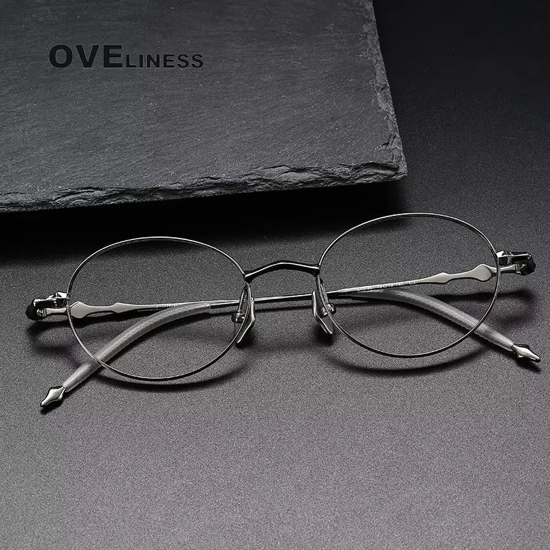 Oveliness Women's Full Rim Oval Round Titanium Eyeglasses 614135