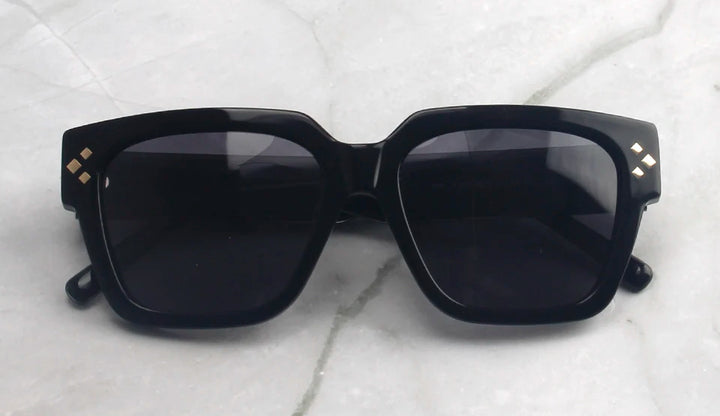 Esnbie Unisex Full Rim Square Thick Acetate Sunglasses 471237