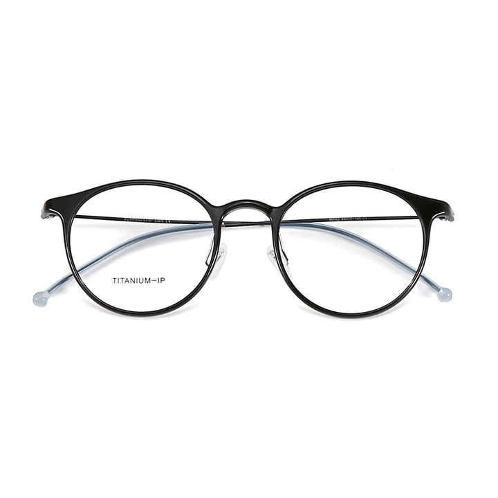 Bobbie Women's Full Rim Round Acetate Titanium Eyeglasses 806267