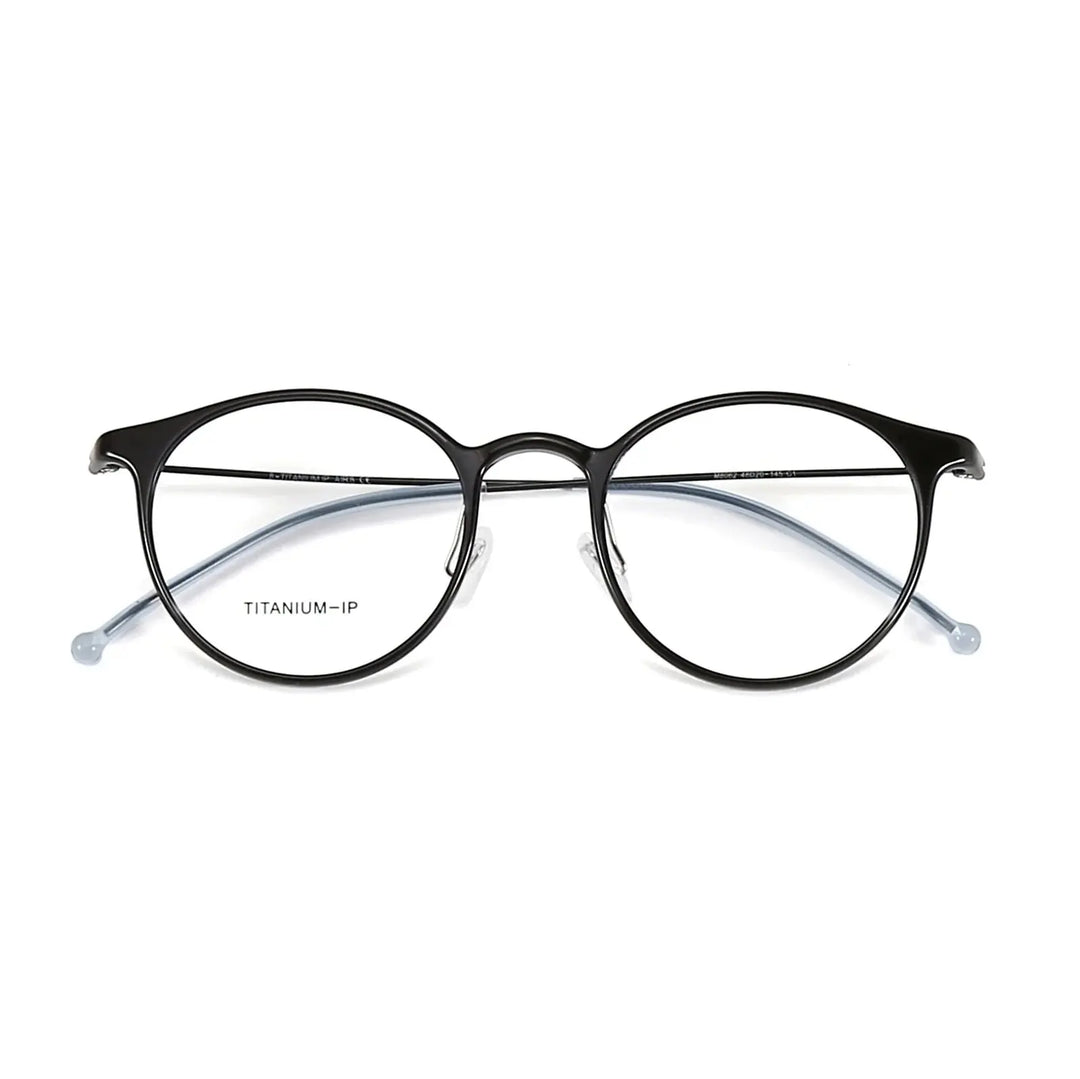 Bobbie 806200 Full Rim Women’s Polygon Round Acetate Titanium Frames FuzWeb