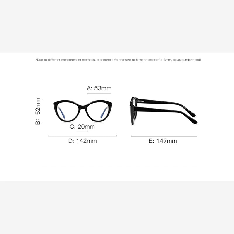 Reven Jate Women's Full Rim Oval Cat Eye Tr 90 Eyeglasses 21455