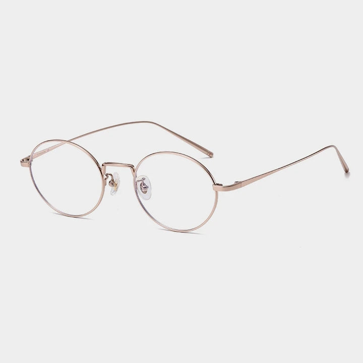 Yimaruili Unisex Full Rim Round Titanium Alloy Eyeglasses 632667