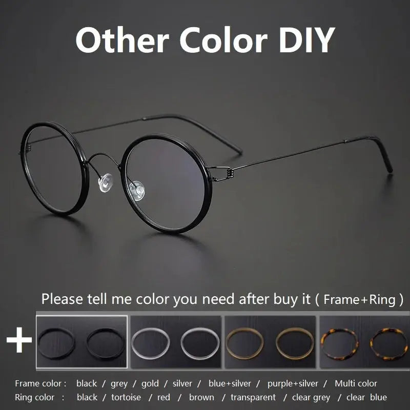 Bobbie 504522 Women’s Titanium Full-Rim Round Frames FuzWeb