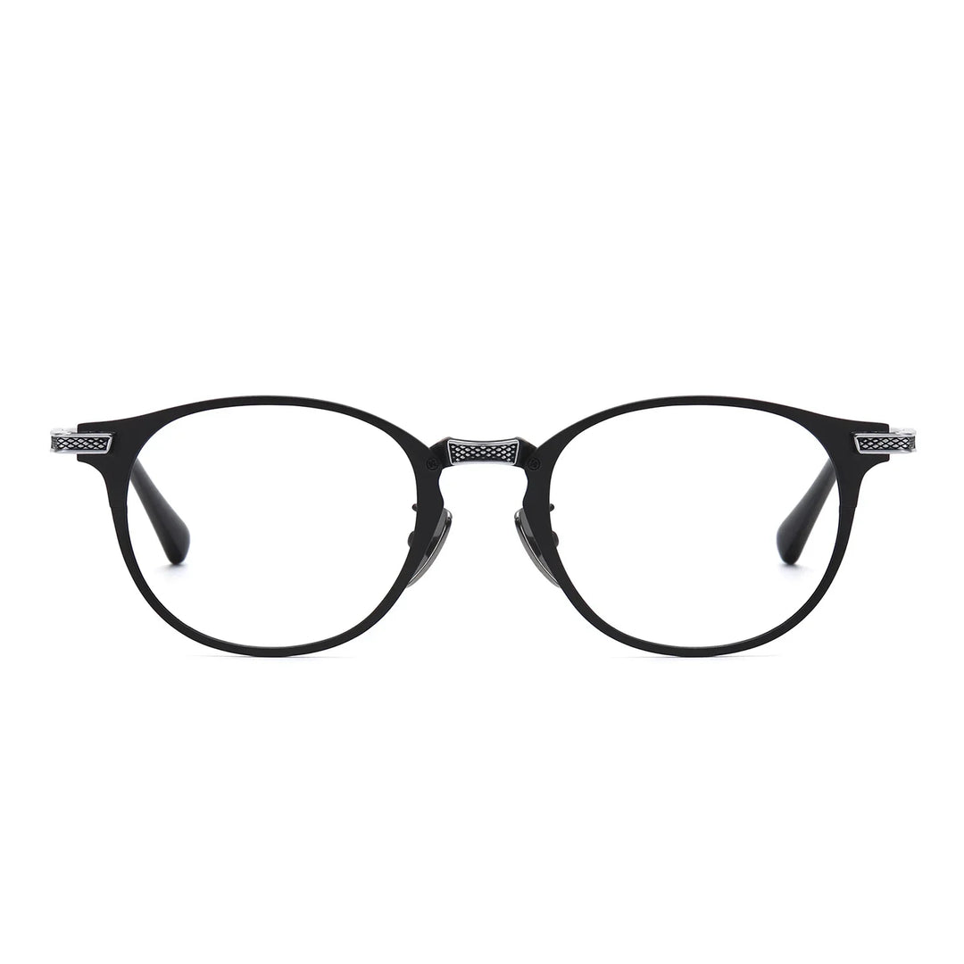 Bclear Unisex Full Rim Round Titanium Eyeglasses SM-DRX-2078