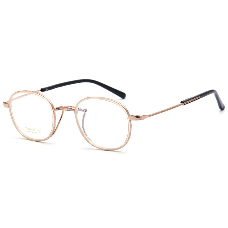 Muzz 1217 unisex round titanium acetate prescription eyeglasses — view 5