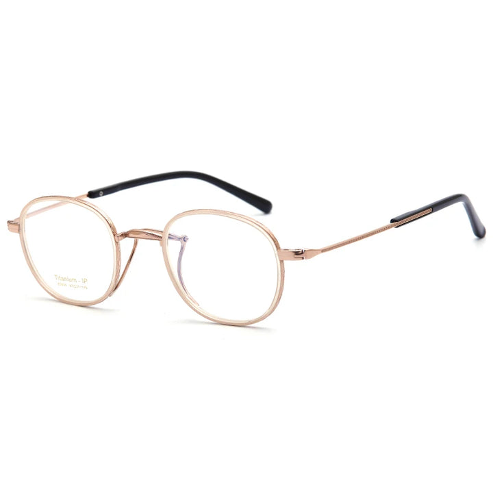 Muzz 1217 unisex round titanium acetate prescription eyeglasses — view 5