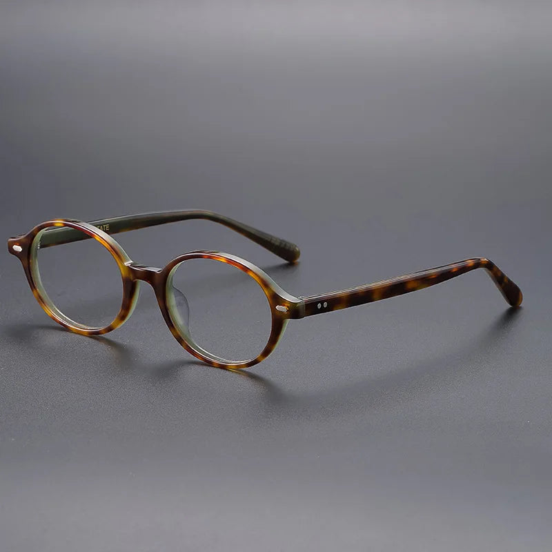 Momoja Unisex Full Rim Round Acetate Eyeglasses 78046