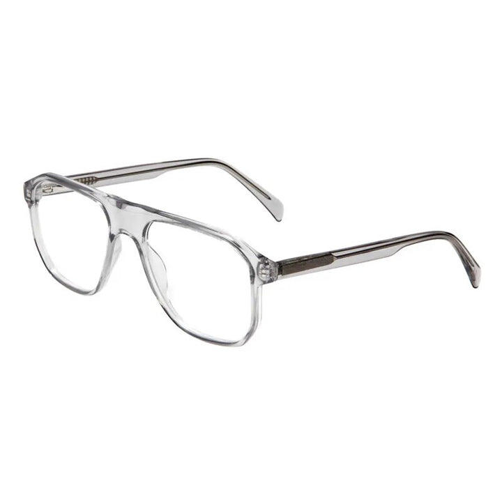 Gatenac Unisex Full Rim Square Acetate Eyeglasses Gxyj1135 Full Rim Gatenac Transparent Gray  