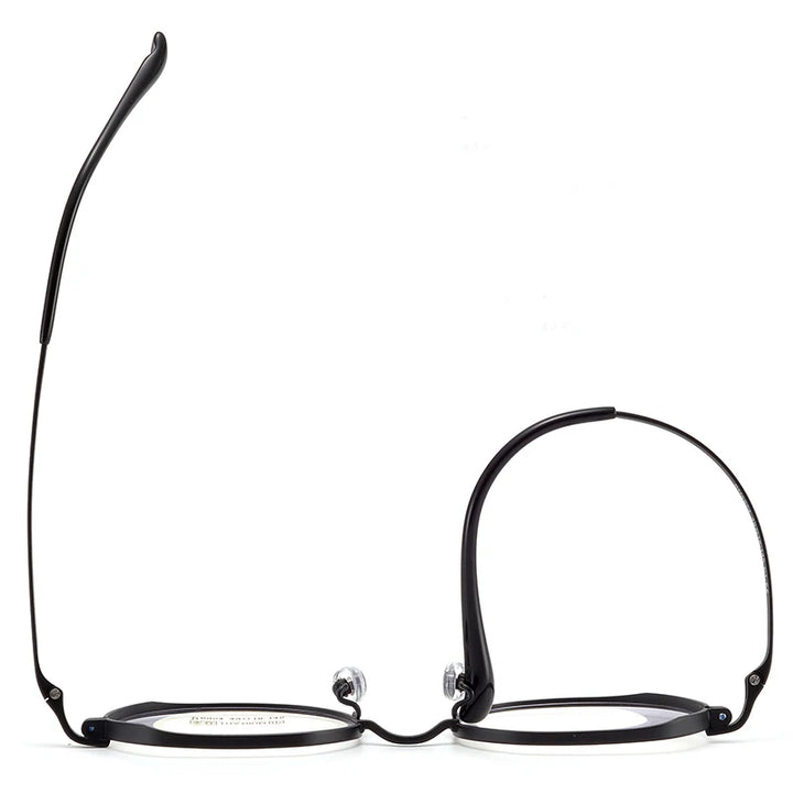 Bclear Unisex Full Rim Small Flat Top Round Titanium Eyeglasses 6954 Full Rim Bclear   