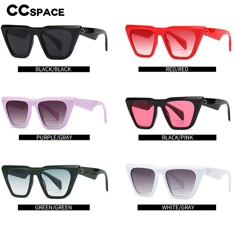 CCSpace Unisex Full Rim Square Cat Eye Tr 90 UV400 Sunglasses 56215 Sunglasses CCspace Sunglasses   