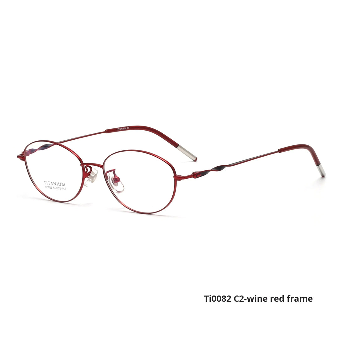 Xbora Women's Full Rim Oval Square Titanium Eyeglasses 540082