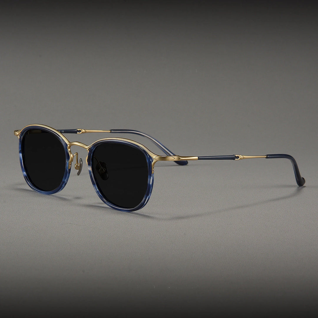 Blackmask Men Full Rim Square Titanium Polarized Sunglasses BM-3118S