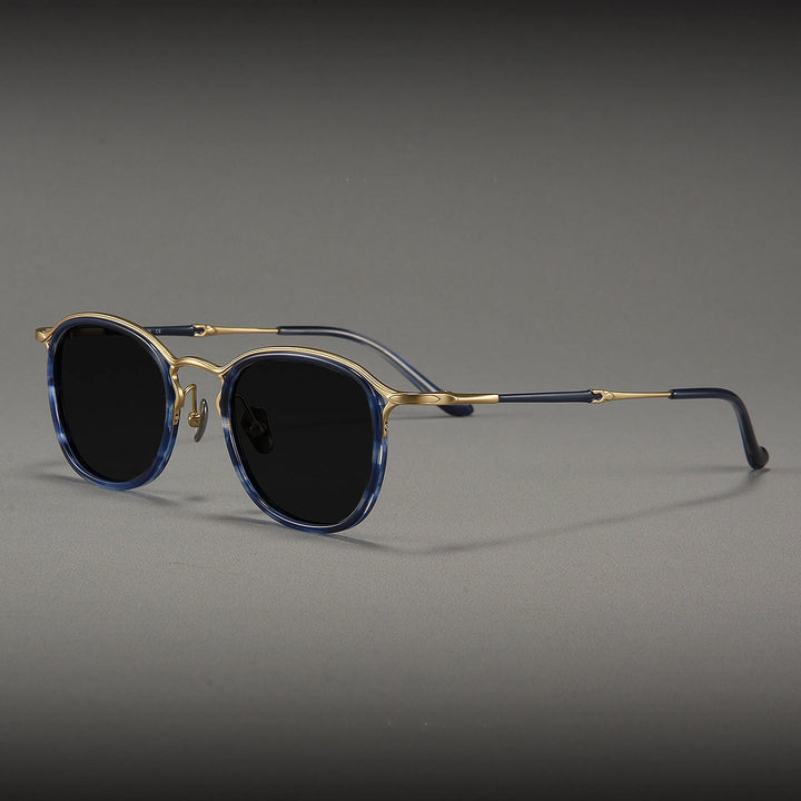 Blackmask Men Full Rim Square Titanium Polarized Sunglasses BM-3118S