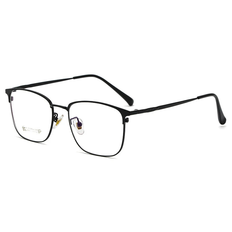 Hotochki Women's Full Rim Square Cat Eye Alloy Eyeglasses 942078 Full Rim Hotochki black