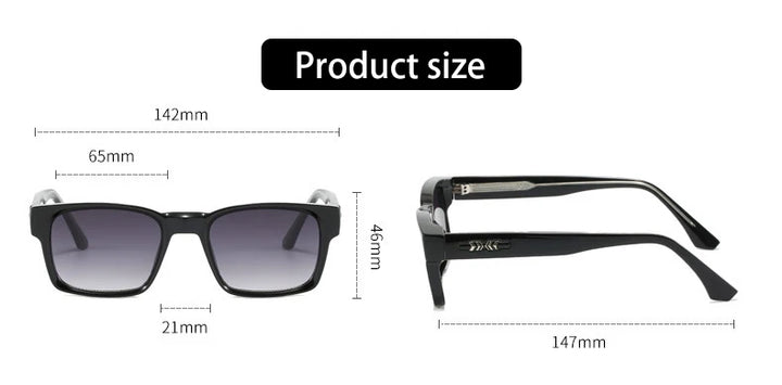 Vicky Men's Full Rim Square Tr 90 Titanium Sunglass Reading Glasses 10292