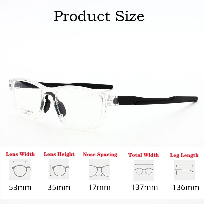 Yimaruili Unisex Full Rim Square Tr 90 Alloy Eyeglasses Y8153 Full Rim Yimaruili Eyeglasses   