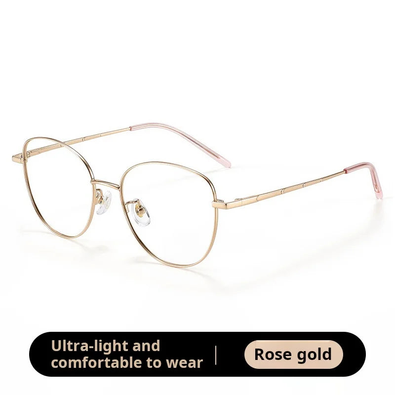 Xbora Unisex Full Rim Cat-Eye Pure Titanium Eyeglasses C7044 — view 7 | Xbora at FuzWeb