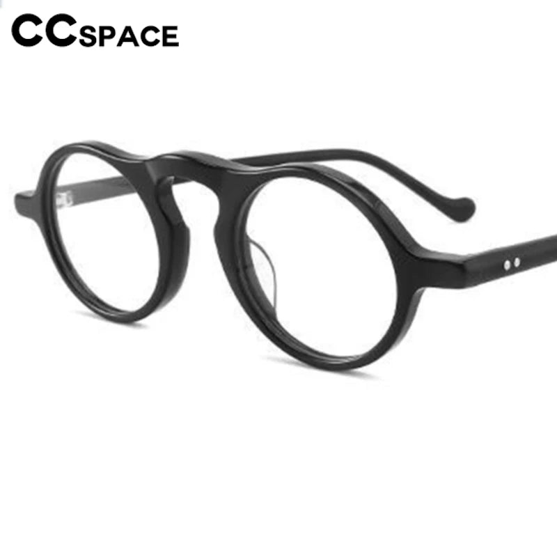 CCspace Unisex Full Rim Oval Acetate Eyeglasses 300316 Full Rim CCSpace   