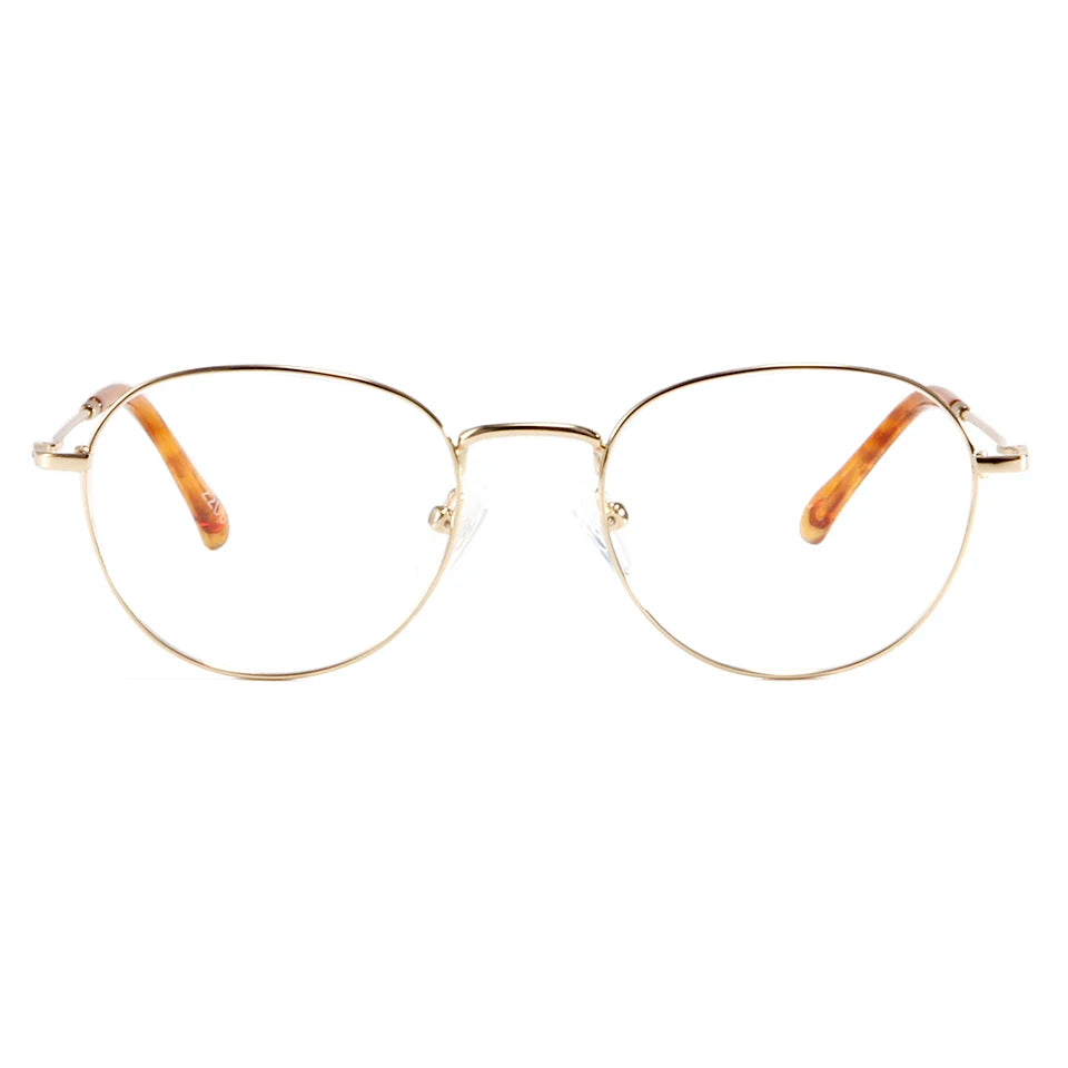 Esnbie Unisex Full Rim Round Alloy Eyeglasses 11471 Full Rim Esnbie   