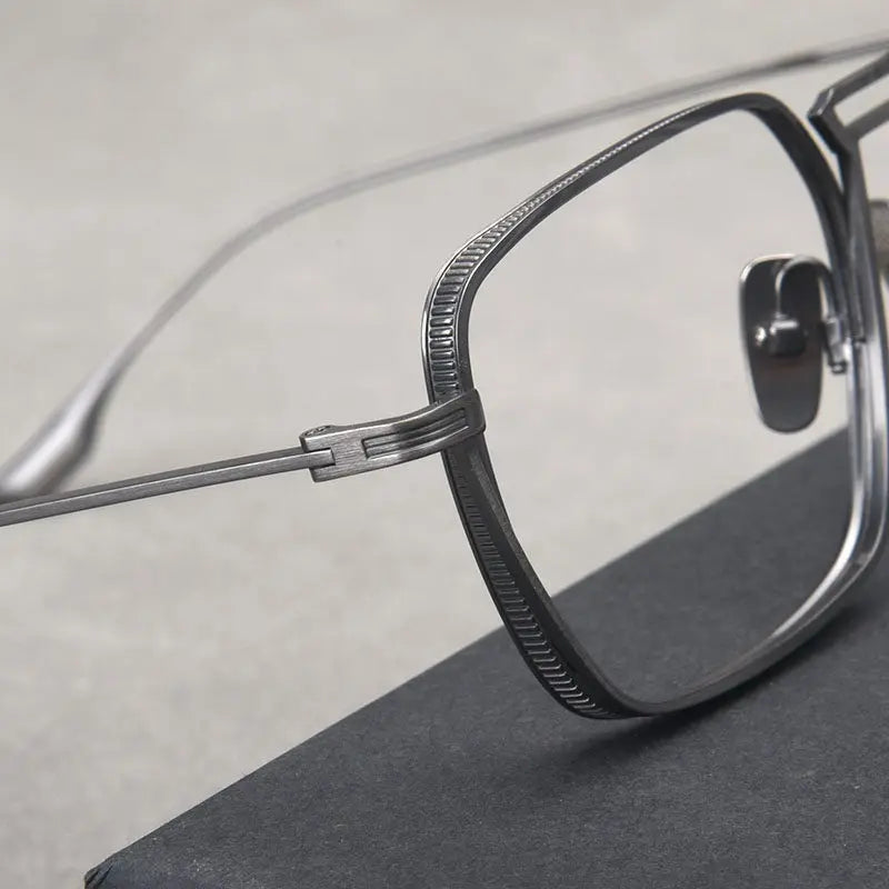 Blackmask Unisex Full Rim Square Titanium Eyeglasses BM-D125