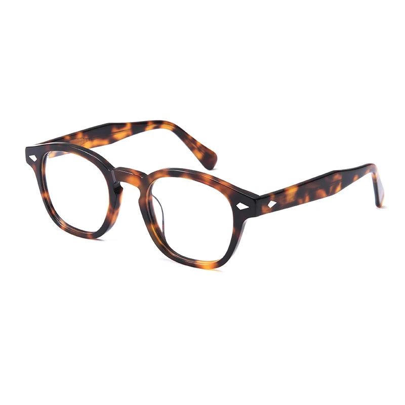 Gatenac Unisex Full Rim Oval Square Thick Acetate Eyeglasses Gxyj1208 Full Rim Gatenac C8