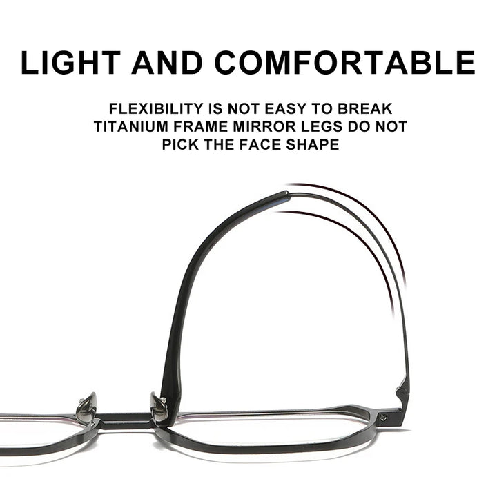 Vicky Unisex Full Rim Square Double Bridge  Aluminum Titanium V2239 Reading Glasses Vicky   