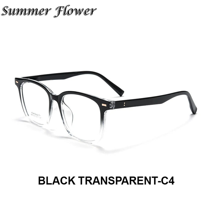 Summer Flower Women's Full Rim Square Tr 90 Titanium Eyeglasses 51020