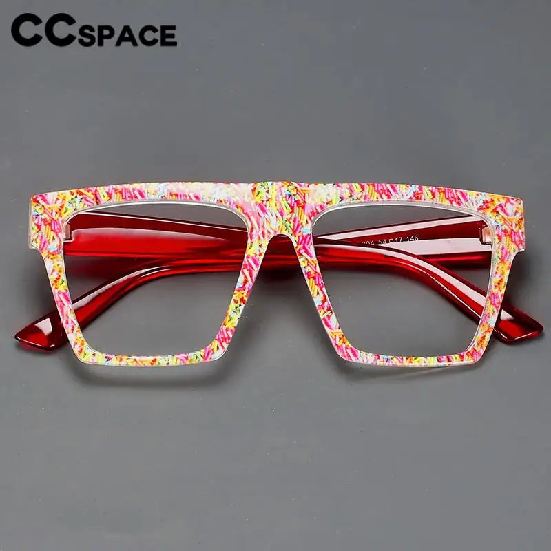 CCspace Women's Full Rim Plastic Large Square Reading Glasses R57093 Reading Glasses CCspace   