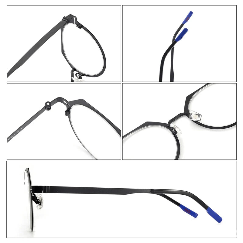 Muzz 81102 unisex screwless IP titanium prescription eyeglasses — view 7