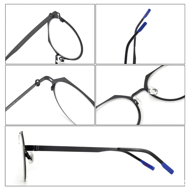 Muzz 81102 unisex screwless IP titanium prescription eyeglasses — view 7