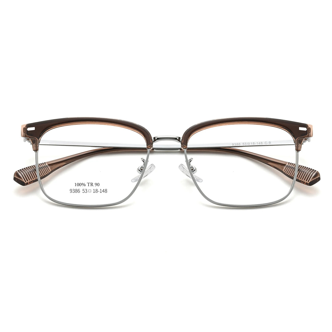 Vicky Unisex Full Rim Square Tr 90 Alloy Reading Glasses 93861