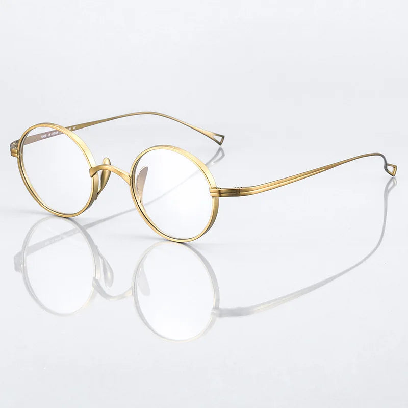 Black Mask Women's Full Rim Round Titanium Eyeglasses 844299