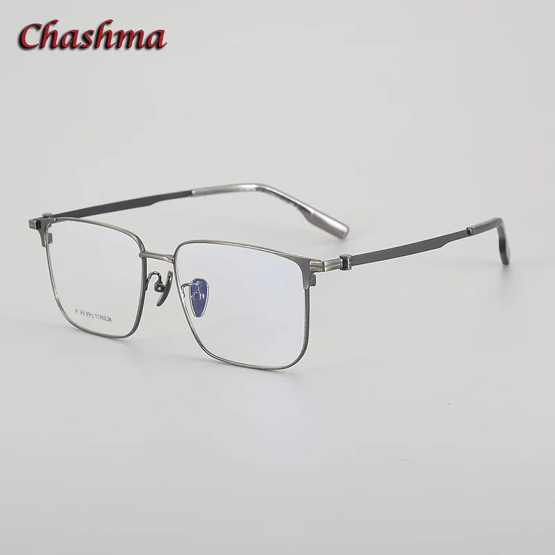 Chashma Ottica Men's Full Rim Square Titanium Eyeglasses 966024