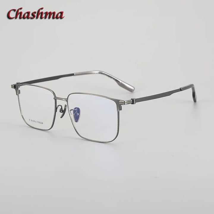 Chashma Ottica Men's Full Rim Square Titanium Eyeglasses 966024