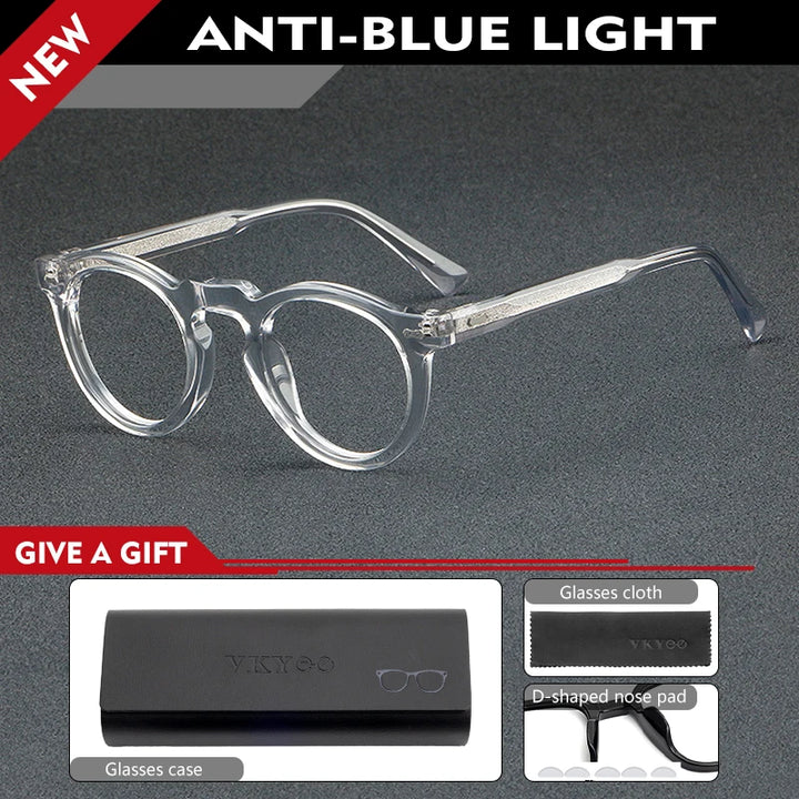 Vicky Unisex Full Rim Round Acetate Reading Glasses 633128