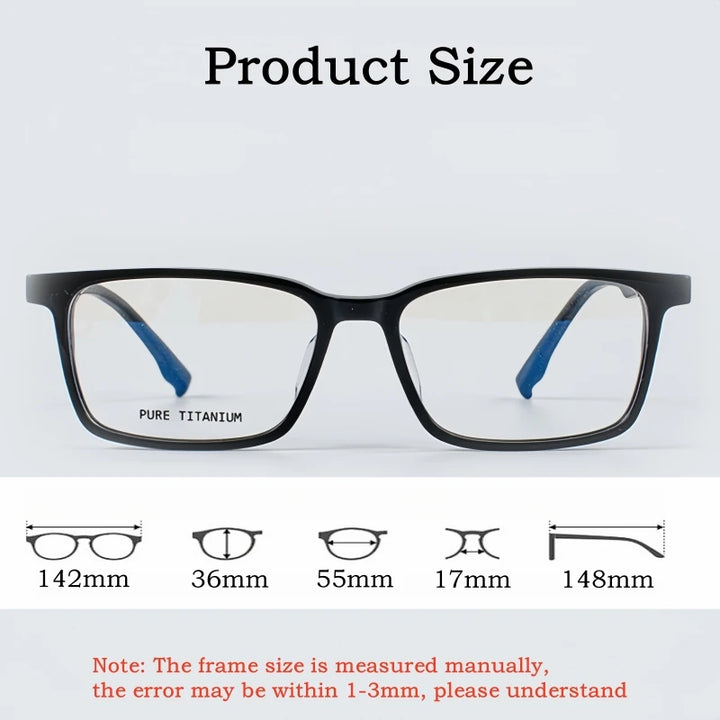 Yimaruili Men's Full Rim Square Acetate Eyeglasses 22005
