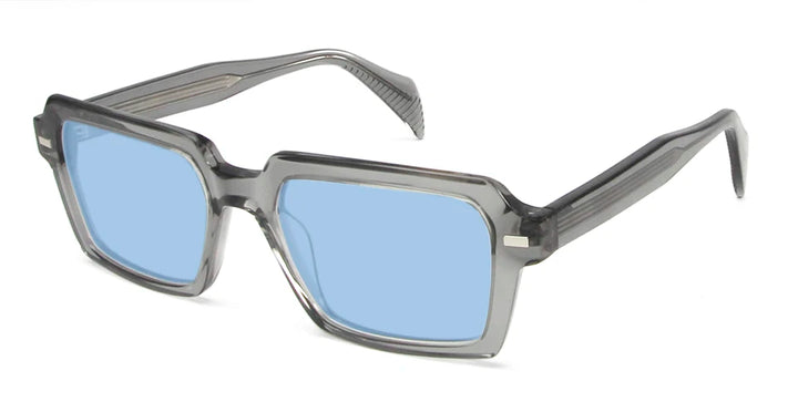 Esnbie Unisex Full Rim Polygon Rectangular Acetate Sunglasses 242031