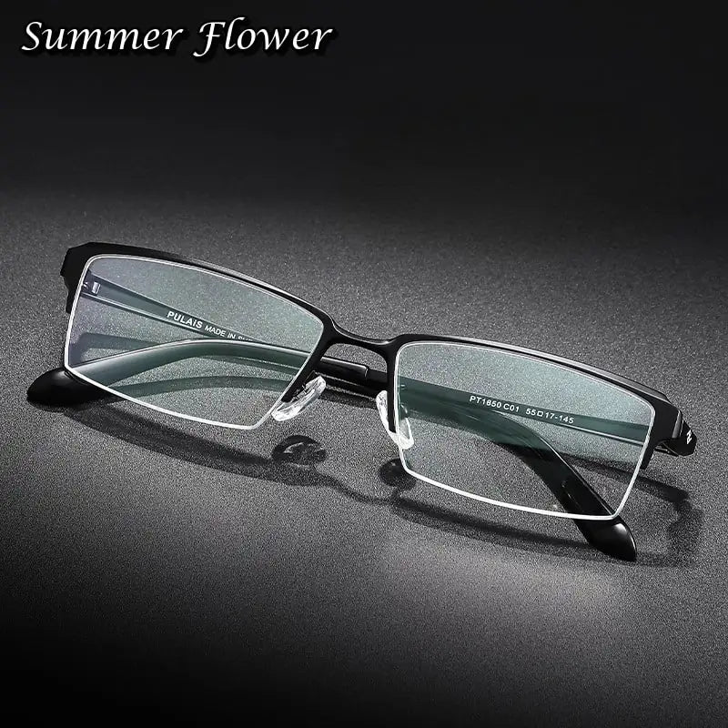 Summer Flower Unisex Semi Rim Square Titanium Eyeglasses 18504/03