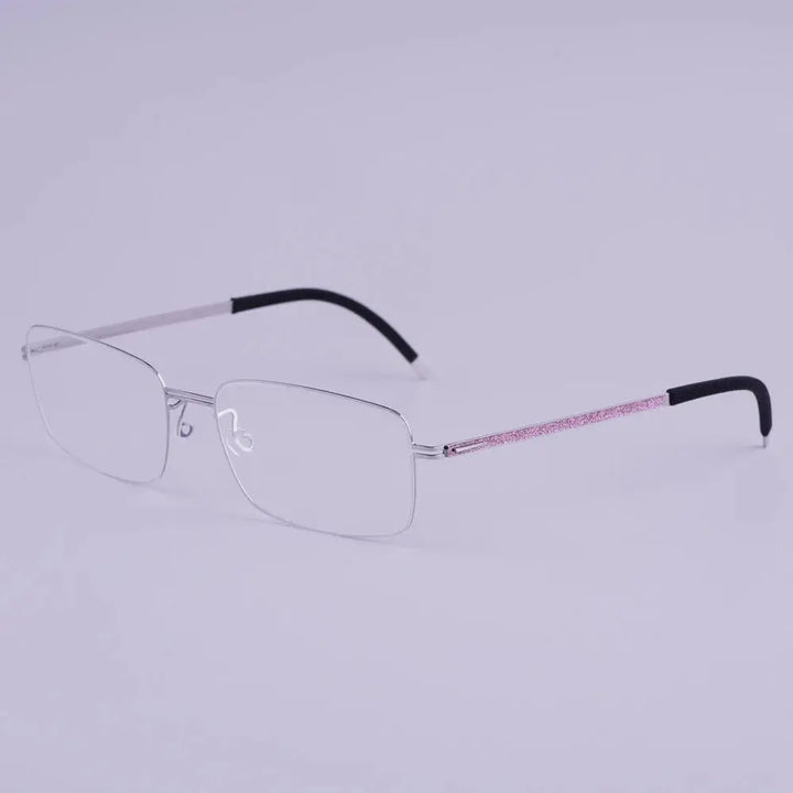 Bobbie 462741 Women’s Screwless Full Rim Square Titanium Frames FuzWeb