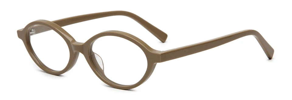 Esnbie Women's Full Rim Oval Acetate Eyeglasses 240809