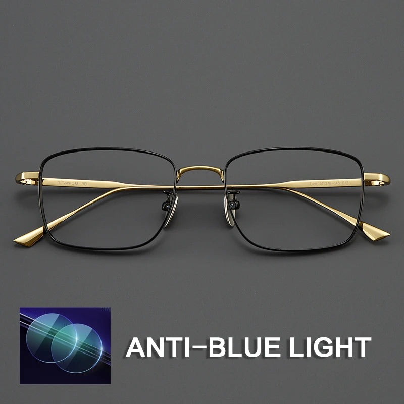 Gatenac Women's Full Rim Polygon Square Titanium Reading Glasses G2138