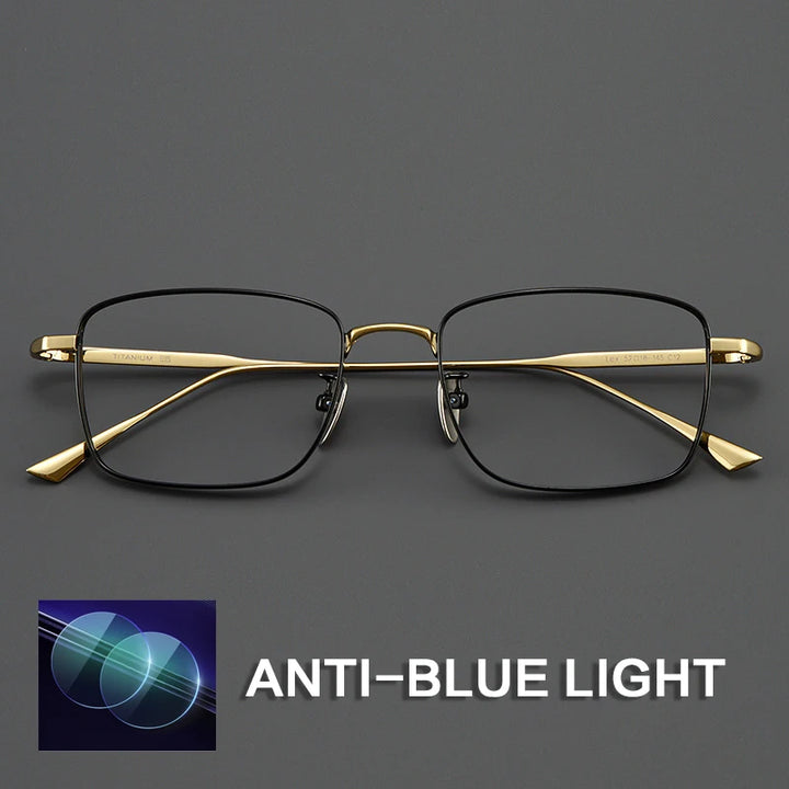 Gatenac Women's Full Rim Polygon Square Titanium Reading Glasses G2138