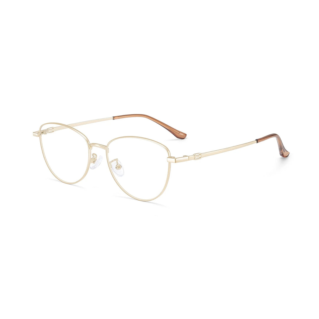 Yimaruili Unisex Full Rim Cat-Eye Pure Titanium Eyeglasses 97010 — view 8 | Yimaruili at FuzWeb