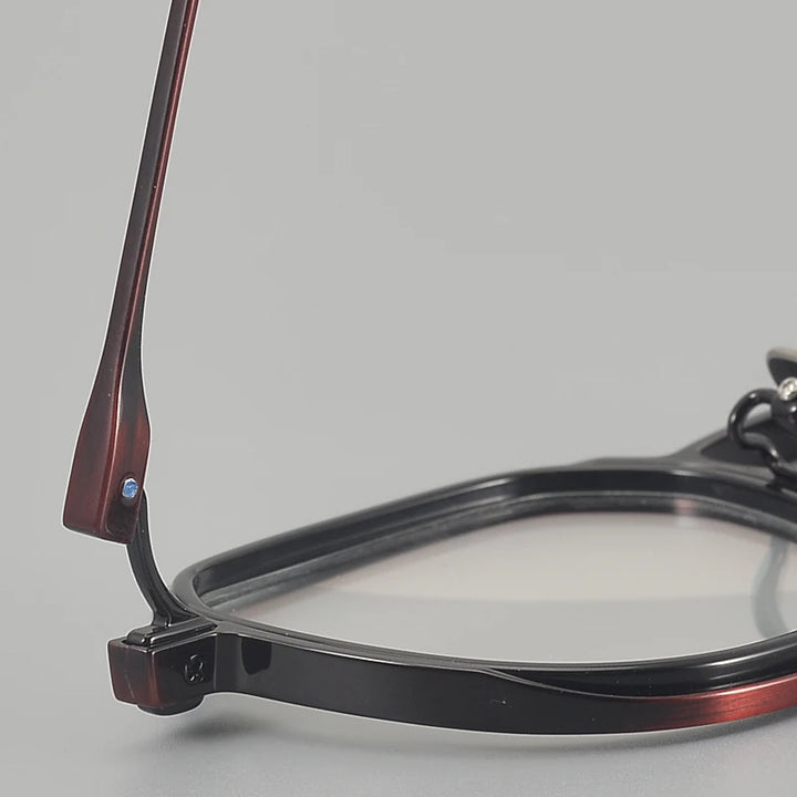 Muzz 8316 unisex oval IP titanium prescription eyeglasses — view 8