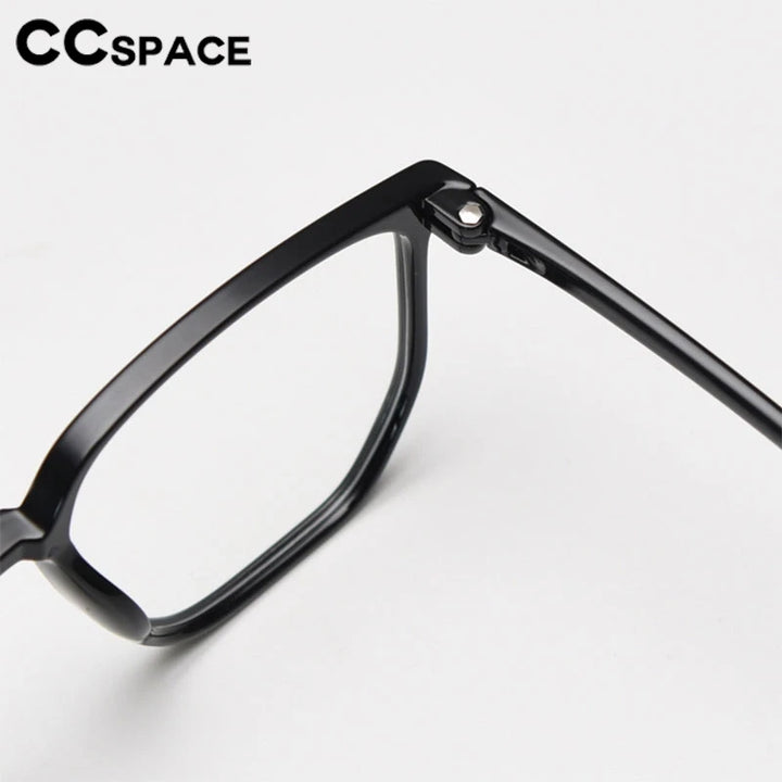 CCspace Unisex Full Rim Polygon Square Tr 90 Titanium Eyeglasses 30833 Full Rim CCSpace   